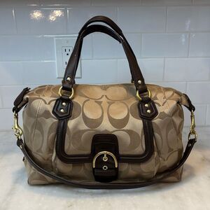 Coach Campbell Signature Logo Satchel Bag